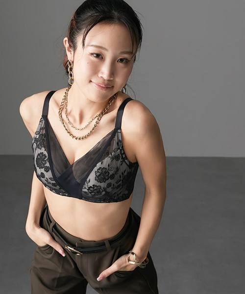 Nissen glamor(ニッセングラマー)の「【大きい胸】胸を小さく見せる フルカップ ブラジャー カシュクールタイプ(G70~H80)(ブラジャー・レディース・ブラック・G70/G80/H70/H75/H80)」の12枚目の写真