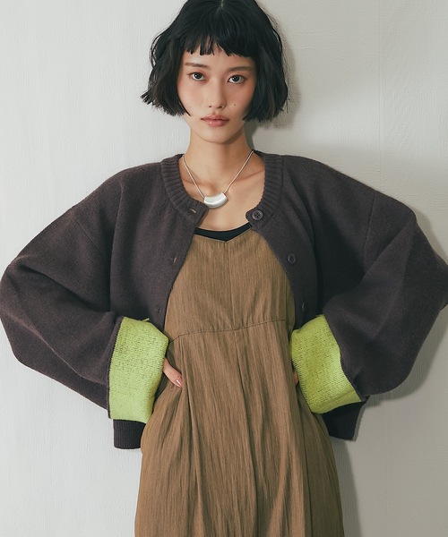 バイカラーニットカーディガン（カーディガン/ボレロ）｜ANOTHER S