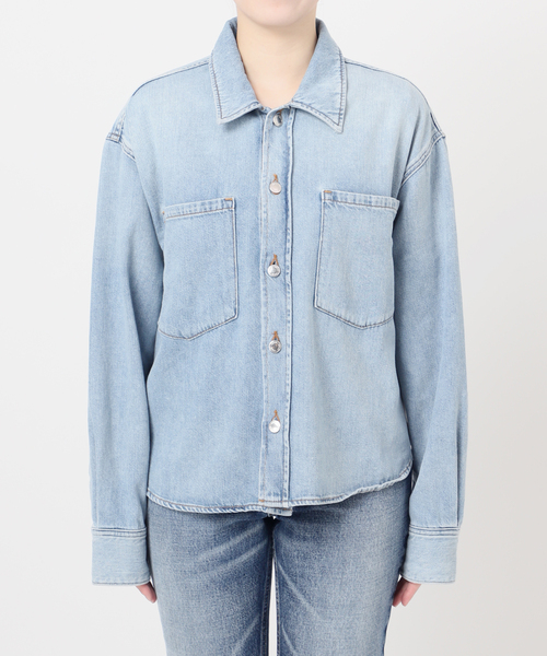 journal standard L'essage（ジャーナルスタンダードレサージュ）の「【AGOLDE / エーゴールドイー】JUNA SHIRT IN INTERVAL：デニムシャツ（シャツ/ブラウス・レディース・ブルー・SMALL）」の11枚目の写真