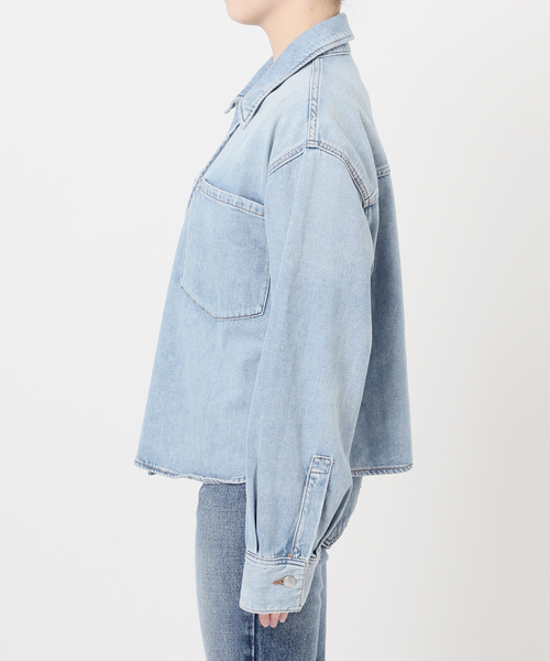 journal standard L'essage（ジャーナルスタンダードレサージュ）の「【AGOLDE / エーゴールドイー】JUNA SHIRT IN INTERVAL：デニムシャツ（シャツ/ブラウス・レディース・ブルー・SMALL）」の10枚目の写真