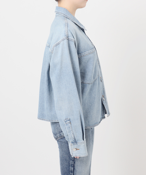 journal standard L'essage（ジャーナルスタンダードレサージュ）の「【AGOLDE / エーゴールドイー】JUNA SHIRT IN INTERVAL：デニムシャツ（シャツ/ブラウス・レディース・ブルー・SMALL）」の8枚目の写真