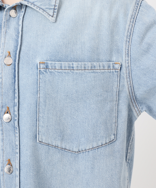 journal standard L'essage（ジャーナルスタンダードレサージュ）の「【AGOLDE / エーゴールドイー】JUNA SHIRT IN INTERVAL：デニムシャツ（シャツ/ブラウス・レディース・ブルー・SMALL）」の5枚目の写真