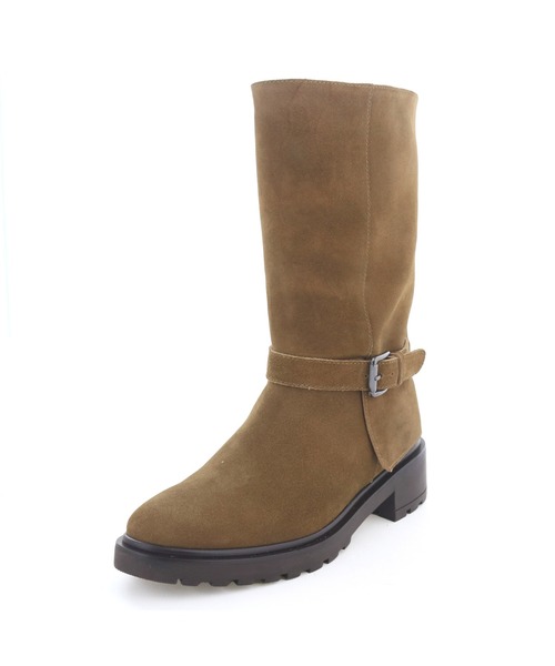 あしながおじさん（アシナガオジサン）の「ベルテッドカバーブーツ　3220051（ブーツ・レディース・ブラック/ブラウン・22.5cm/23cm/23.5cm/24cm/24.5cm）」の4枚目の写真