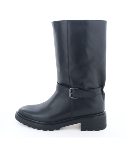 あしながおじさん（アシナガオジサン）の「ベルテッドカバーブーツ　3220051（ブーツ・レディース・ブラック/ブラウン・22.5cm/23cm/23.5cm/24cm/24.5cm）」の9枚目の写真