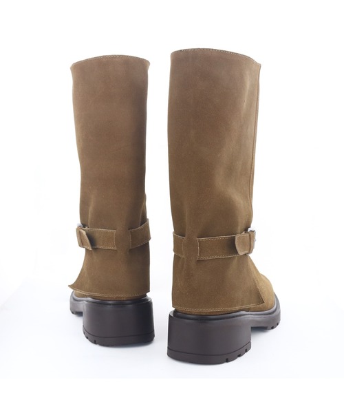 あしながおじさん（アシナガオジサン）の「ベルテッドカバーブーツ　3220051（ブーツ・レディース・ブラック/ブラウン・22.5cm/23cm/23.5cm/24cm/24.5cm）」の11枚目の写真