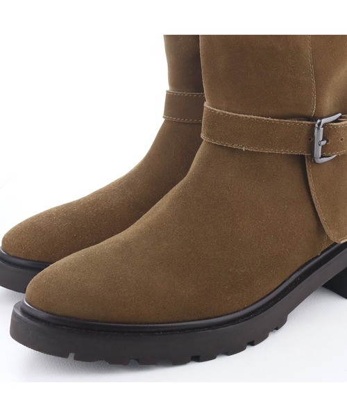 あしながおじさん（アシナガオジサン）の「ベルテッドカバーブーツ　3220051（ブーツ・レディース・ブラック/ブラウン・22.5cm/23cm/23.5cm/24cm/24.5cm）」の12枚目の写真