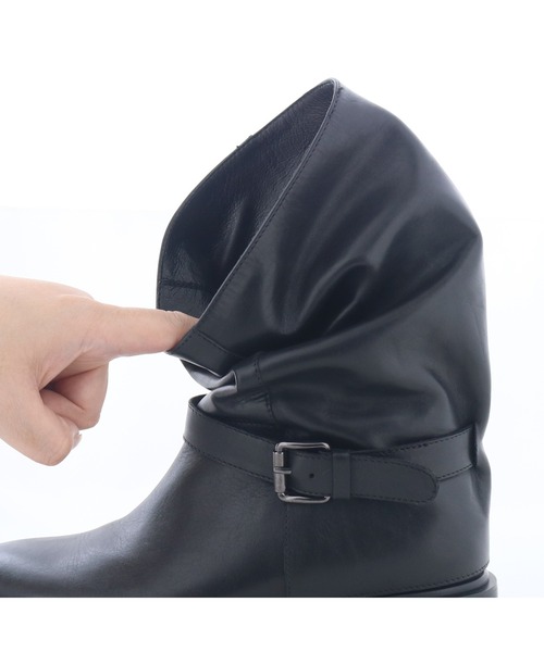 あしながおじさん（アシナガオジサン）の「ベルテッドカバーブーツ　3220051（ブーツ・レディース・ブラック/ブラウン・22.5cm/23cm/23.5cm/24cm/24.5cm）」の16枚目の写真