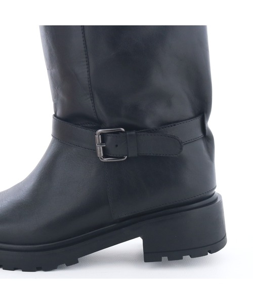 あしながおじさん（アシナガオジサン）の「ベルテッドカバーブーツ　3220051（ブーツ・レディース・ブラック/ブラウン・22.5cm/23cm/23.5cm/24cm/24.5cm）」の19枚目の写真