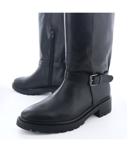あしながおじさん（アシナガオジサン）の「ベルテッドカバーブーツ　3220051（ブーツ・レディース・ブラック/ブラウン・22.5cm/23cm/23.5cm/24cm/24.5cm）」の21枚目の写真