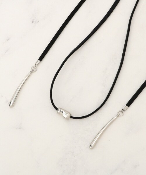 grove(グローブ)の「スウェード調メタルチョーカー(ネックレス・レディース・ブラック/ブラウン系その他・00)」の8枚目の写真