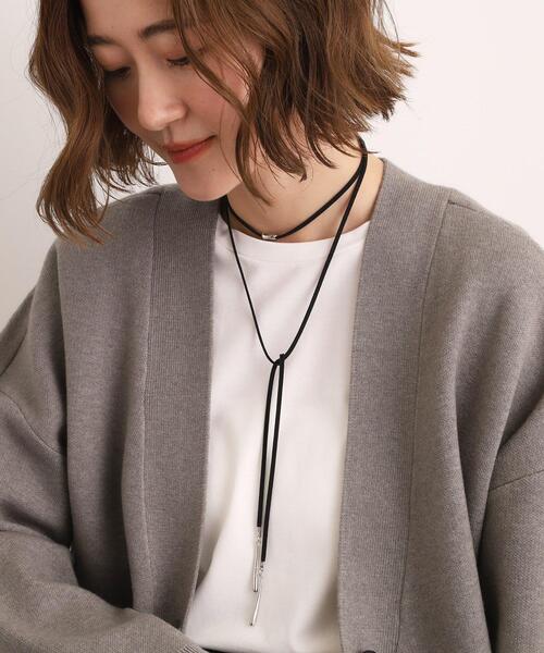 grove(グローブ)の「スウェード調メタルチョーカー(ネックレス・レディース・ブラック/ブラウン系その他・00)」の3枚目の写真