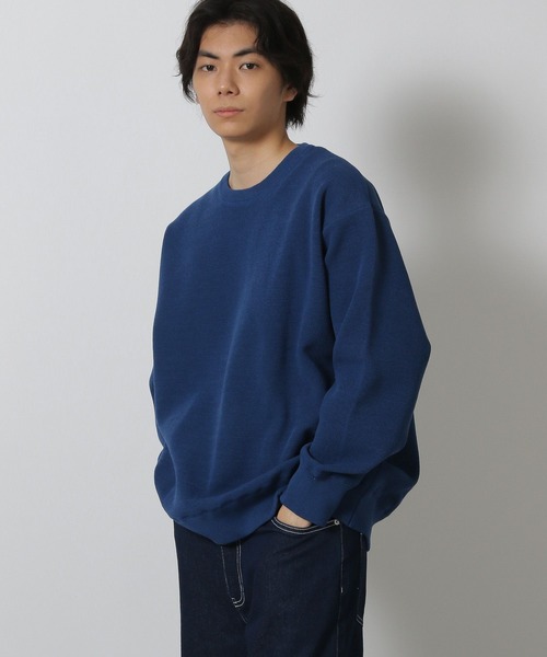 LAKOLE（ラコレ）の「スウェットライクニットプルオーバー / 575774（ニット/セーター・メンズ・ブルー/ブラック/ライトグレー/レッド・MEDIUM/LARGE/X-LARGE）」の3枚目の写真