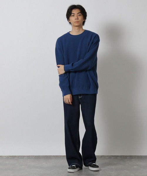 LAKOLE（ラコレ）の「スウェットライクニットプルオーバー / 575774（ニット/セーター・メンズ・ブルー/ブラック/ライトグレー/レッド・MEDIUM/LARGE/X-LARGE）」の12枚目の写真