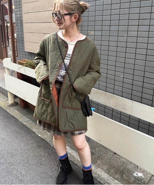 DOUBLE NAME（ダブルネーム）の「M-65 フィッシュテールライナー付きミリタリーコート（その他アウター・レディース・カーキ/ブラック・FREE）」の5枚目の写真