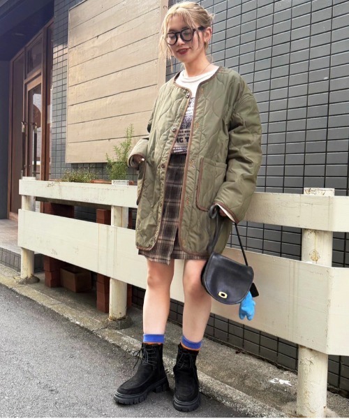 DOUBLE NAME（ダブルネーム）の「M-65 フィッシュテールライナー付きミリタリーコート（その他アウター・レディース・カーキ/ブラック・FREE）」の9枚目の写真