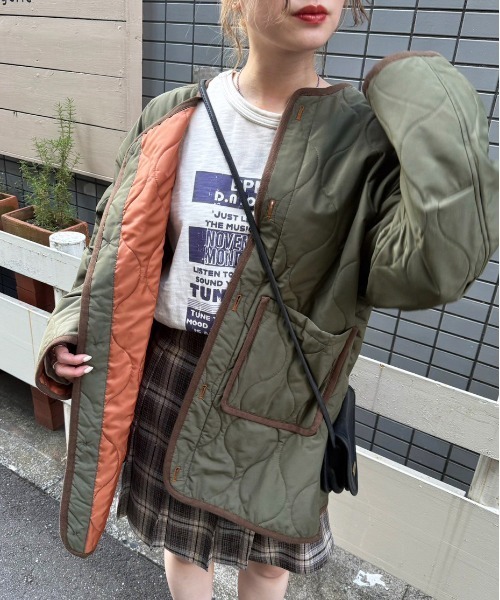 DOUBLE NAME（ダブルネーム）の「M-65 フィッシュテールライナー付きミリタリーコート（その他アウター・レディース・カーキ/ブラック・FREE）」の11枚目の写真