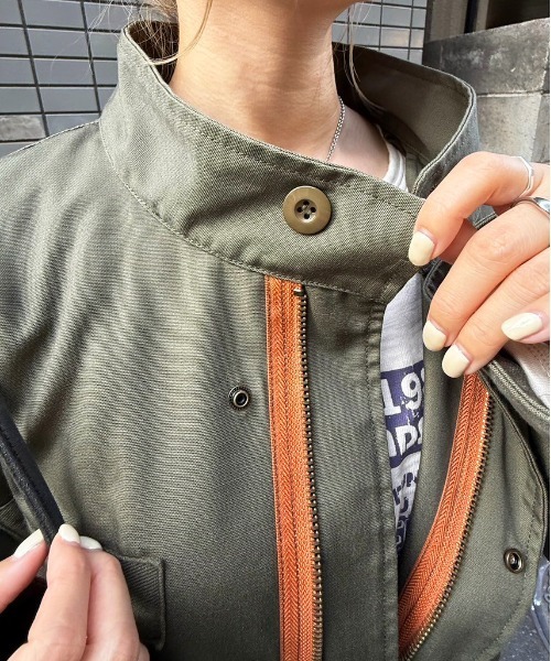 DOUBLE NAME（ダブルネーム）の「M-65 フィッシュテールライナー付きミリタリーコート（その他アウター・レディース・カーキ/ブラック・FREE）」の12枚目の写真