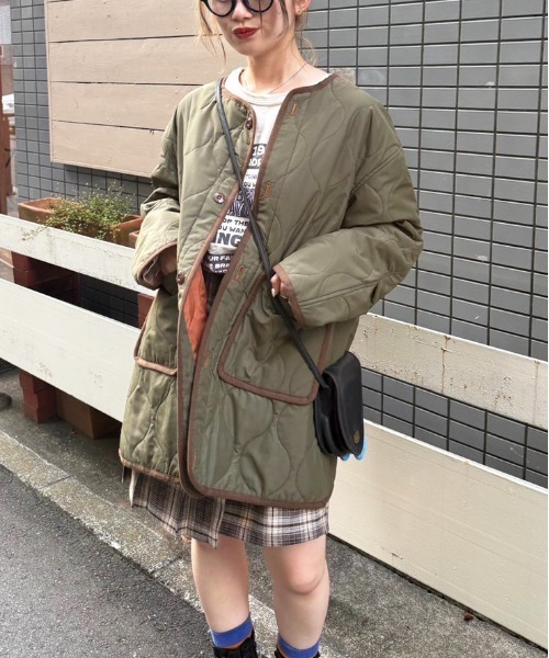 DOUBLE NAME（ダブルネーム）の「M-65 フィッシュテールライナー付きミリタリーコート（その他アウター・レディース・カーキ/ブラック・FREE）」の4枚目の写真