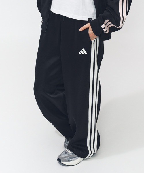 adidas（アディダス）の「アディダス adidas スタジアム スリーストライプス トラックパンツ（その他パンツ・レディース・ブラック/グレー・S/M/L/XL）」の10枚目の写真