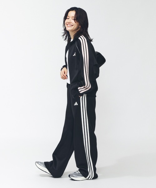 adidas（アディダス）の「アディダス adidas スタジアム スリーストライプス トラックパンツ（その他パンツ・レディース・ブラック/グレー・S/M/L/XL）」の13枚目の写真