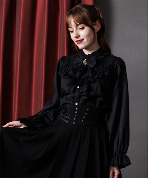 axes femme 　アクシーズファムジャボつきブラウス新品タグつき axes femme（アクシーズ ファム） ブラウス シャツ リボンジャボ