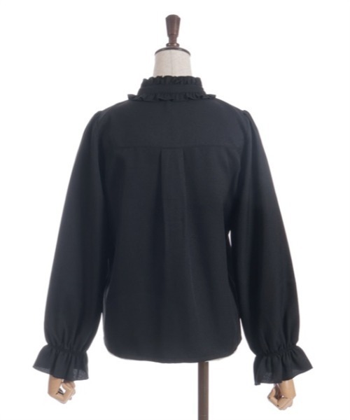 axes femme（アクシーズファム）の「リボン×ジャボブローチ付ブラウス（シャツ/ブラウス・レディース・キナリ/ピンク/ブラック/ワイン・MEDIUM）」の8枚目の写真