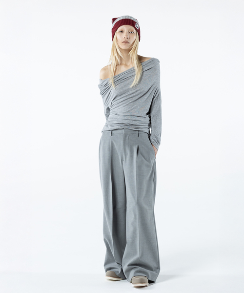 JOINT WORKS（ジョイントワークス）の「irojikake/イロジカケ TWO FINGERS CAP（ニットキャップ/ビーニー・レディース・カーキ/ボルドー・FREE）」の12枚目の写真