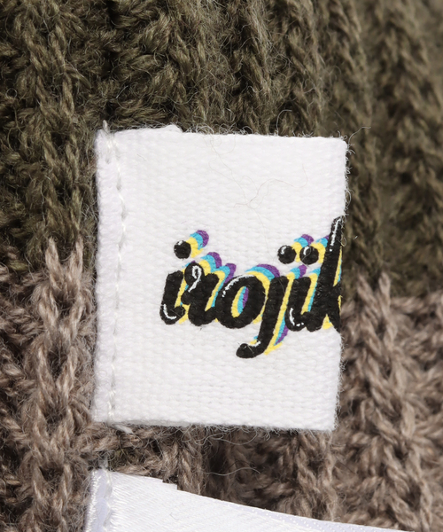 JOINT WORKS（ジョイントワークス）の「irojikake/イロジカケ TWO FINGERS CAP（ニットキャップ/ビーニー・レディース・カーキ/ボルドー・FREE）」の4枚目の写真