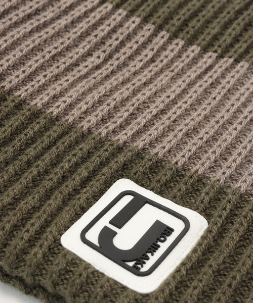 JOINT WORKS（ジョイントワークス）の「irojikake/イロジカケ TWO FINGERS CAP（ニットキャップ/ビーニー・レディース・カーキ/ボルドー・FREE）」の6枚目の写真