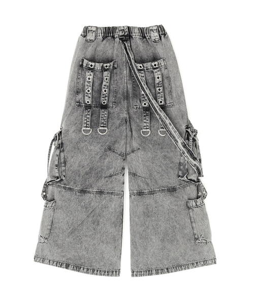 Chica（チカ）の「Chica/チカ/damage denim（デニムパンツ・レディース・グレー/ブラック・F）」の3枚目の写真