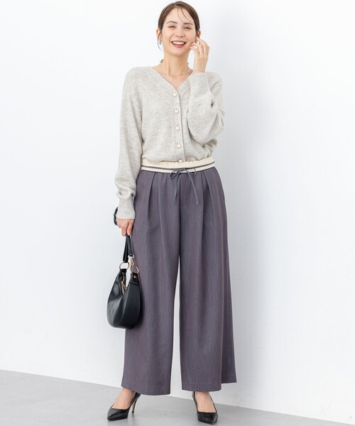 組曲(クミキョク)の「ラメストライプ ワイドパンツ(その他パンツ・レディース・ブラック系1/グレー系1・7/6/5)」の11枚目の写真