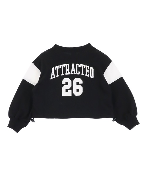 ANAP kids(アナップキッズ)の「カレッジ トップス × スカート スウェット SET【ジュニアお揃い】(スウェット・キッズ・ラベンダー/ブラック/ライトグレー・130/120/110)」の4枚目の写真