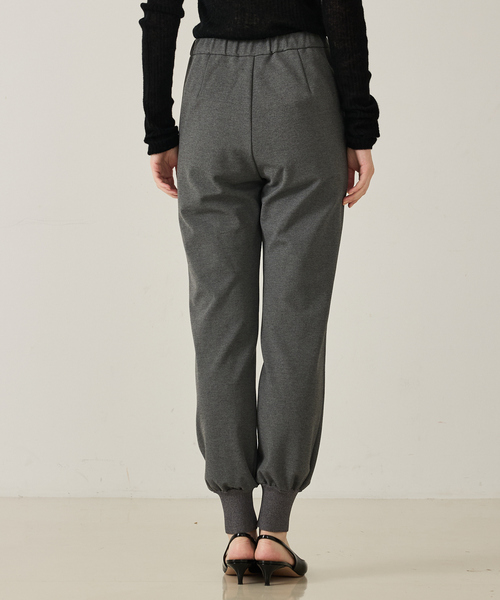 qualite（カリテ）の「裏毛ポンチジョグパンツ/秋服/冬服/スウェットパンツ/ジョガーパンツ（スウェットパンツ・レディース・ブラック/グレー・36/38）」の11枚目の写真