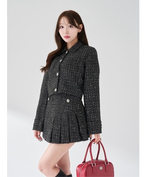 ツイードチェックショートジャケット（その他アウター）｜Darich