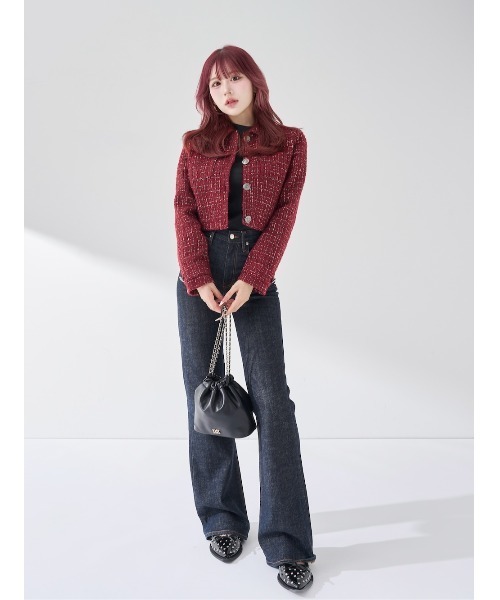 ダーリッチ　ツイードチェックショートジャケット ツイードチェックショートジャケット（その他アウター）｜Darich