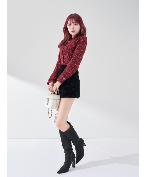 ツイードチェックショートジャケット（その他アウター）｜Darich