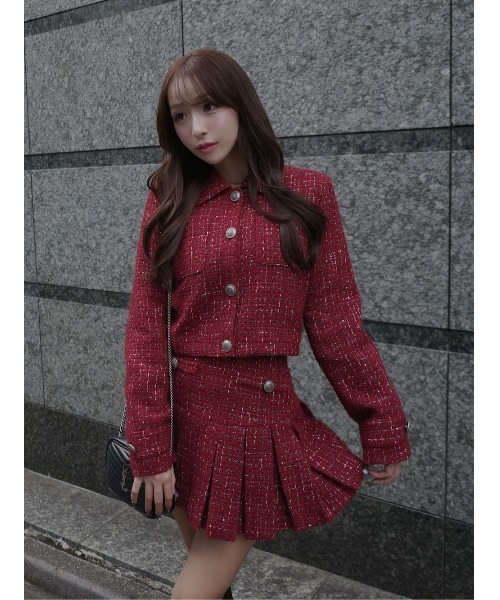 ツイードチェックショートジャケット（その他アウター）｜Darich