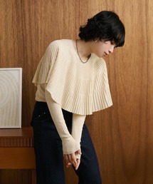 セール】ENRICA エンリカ SLEEVE CAPE ニット KNIT245（ニット 