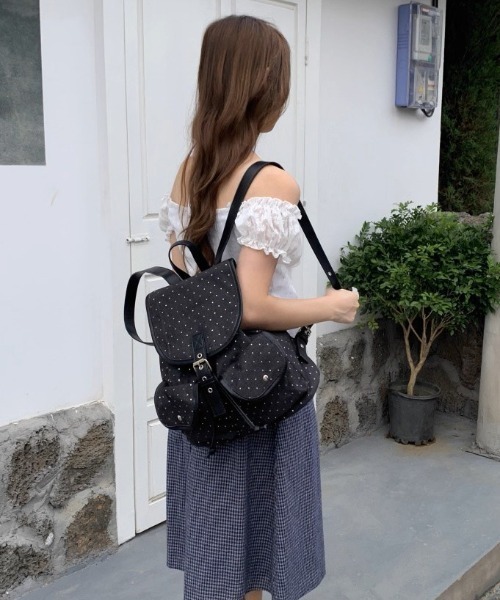 A'GEM/9 × .kom 『.KOM/ドットケーオーエム』Star Dot Canvas Backpack