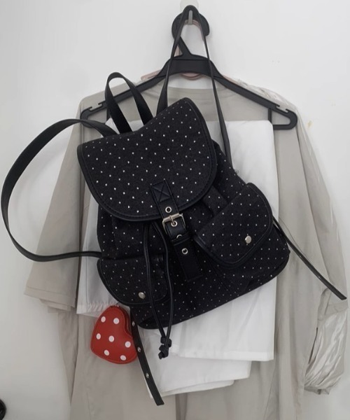 .KOM(ドットコム)の「A'GEM/9 × .kom 『.KOM/ドットケーオーエム』Star Dot Canvas Backpack/星柄ドット キャンバスリュック(バックパック/リュック・レディース・ネイビー/ブラック・FREE)」の20枚目の写真