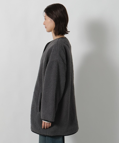 LAKOLE（ラコレ）の「パイピングボアブルゾン / 496632（ブルゾン・レディース・チャコールグレー/モカ/アイボリー・FREE）」の22枚目の写真