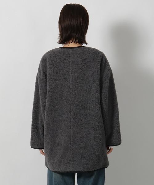 LAKOLE（ラコレ）の「パイピングボアブルゾン / 496632（ブルゾン・レディース・チャコールグレー/モカ/アイボリー・FREE）」の17枚目の写真