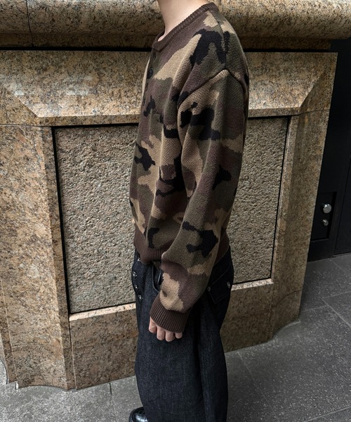 kutir(クティール)の「HENLEY NECK LINENLIKE CROPPED KNIT/ヘンリーネックリネンライククロップドニット(ニット/セーター・メンズ・ブラック/ブラウン/レッド/ネイビー/アイボリー/ボルドー/ブラウン系/ブラック系/カーキ/ブラック系1・MEDIUM/LARGE)」の17枚目の写真
