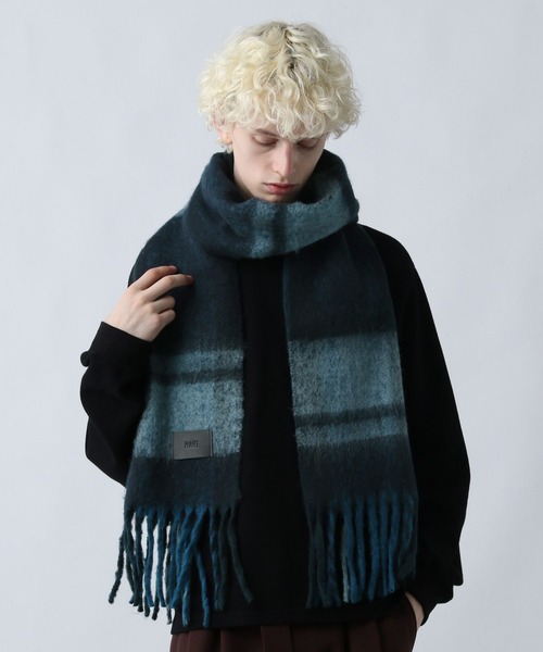 HARE（ハレ）の「シャギーマフラー(HARE)（マフラー・メンズ・ブラック/ブラウン系その他/グレー/ブルー系その他・FREE）」の4枚目の写真