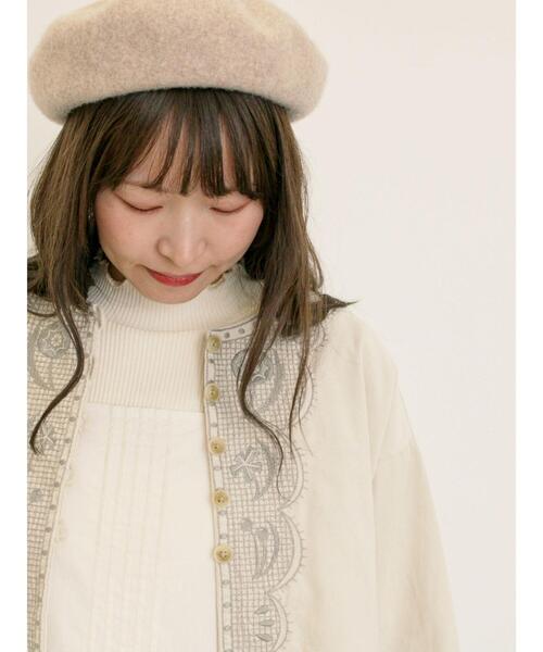 マカベアリス×Samansa Mos2】刺繍ジャケット（ノーカラージャケット