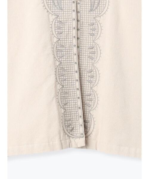 Samansa Mos2(サマンサ モスモス)の「【マカベアリス×Samansa Mos2】刺繍ジャケット(ノーカラージャケット・レディース・ブラウン/キナリ/ブラック・F)」の8枚目の写真