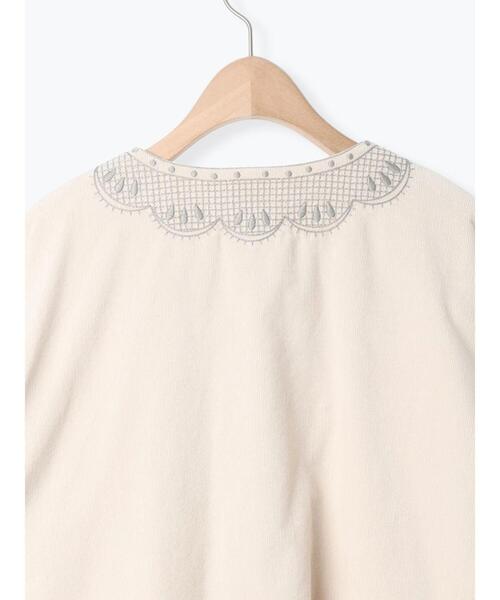 Samansa Mos2(サマンサ モスモス)の「【マカベアリス×Samansa Mos2】刺繍ジャケット(ノーカラージャケット・レディース・ブラウン/キナリ/ブラック・F)」の9枚目の写真