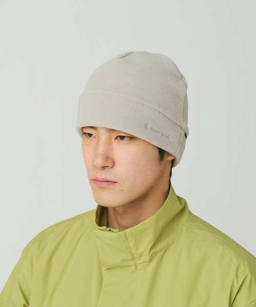 Snow Peak(スノーピーク)の「Snow Peak / Water-Repellent Fleece Watch Cap 撥水 フリース ワッチキャップ(ニットキャップ/ビーニー・メンズ・ブラック/ライトグレー/オレンジ・ONE SIZE)」の1枚目の写真