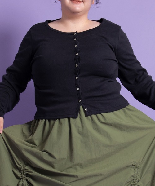 PUNYUS（プニュズ）の「クルーネックカーディガン（カーディガン/ボレロ・レディース・ブラウン/レッド/ネイビー・1/2/3/4/5）」の21枚目の写真