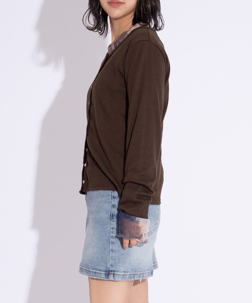 PUNYUS（プニュズ）の「クルーネックカーディガン（カーディガン/ボレロ・レディース・ブラウン/レッド/ネイビー・1/2/3/4/5）」の17枚目の写真